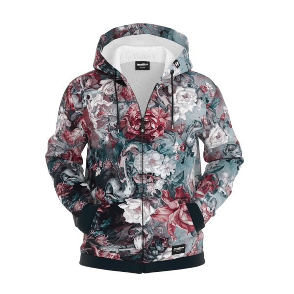 Skull Serpent Serenade V5 Zip Up Hoodie Online now
