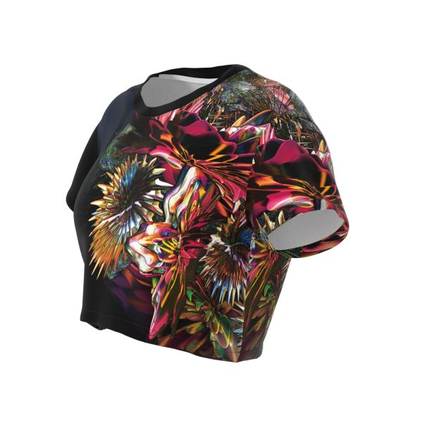 Coral Bouquet Crop Top Sale - Image 3