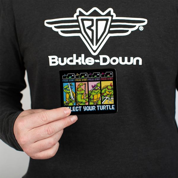 Bi-Fold Wallet - Teenage Mutant Ninja Turtles SELECT YOUR TURTLE Start Screen Pose Blocks Online now - Image 3
