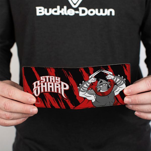 Bi-Fold Wallet - Teenage Mutant Ninja Turtles Shredder STAY SHARP Pose Black Red Online Hot Sale - Image 4