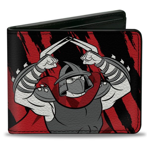 Bi-Fold Wallet - Teenage Mutant Ninja Turtles Shredder STAY SHARP Pose Black Red Online Hot Sale