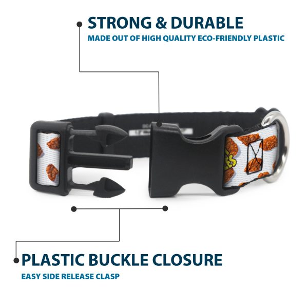 Plastic Clip Collar - POST COCOA PEBBLES Logo and Cereal Pebbles Scattered White Browns Online - Image 4