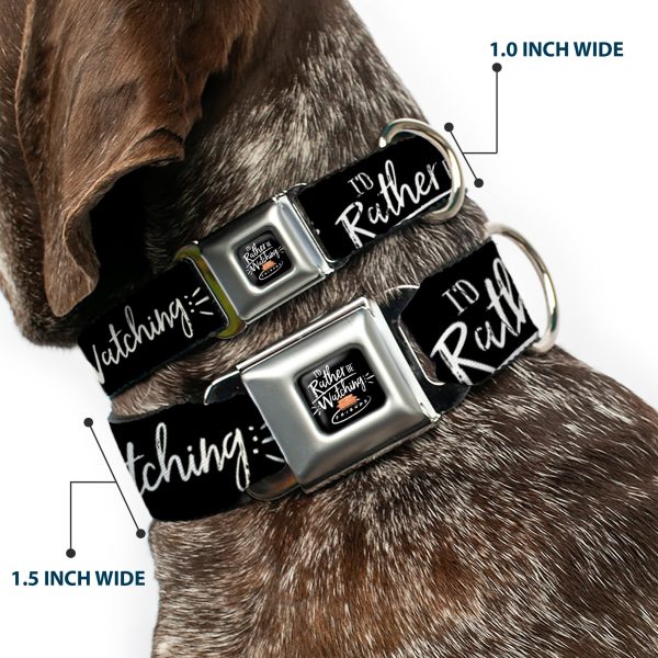 Friends Couch I D RATHER BE WATCHING FRIEND THE TELEVISION SERIES Full Color Black White Multi Color Seatbelt Buckle Collar - Friends I D RATHER BE WATCHING FRIEND THE TELEVISION SERIES Black White Multi Color Fashion - Image 2